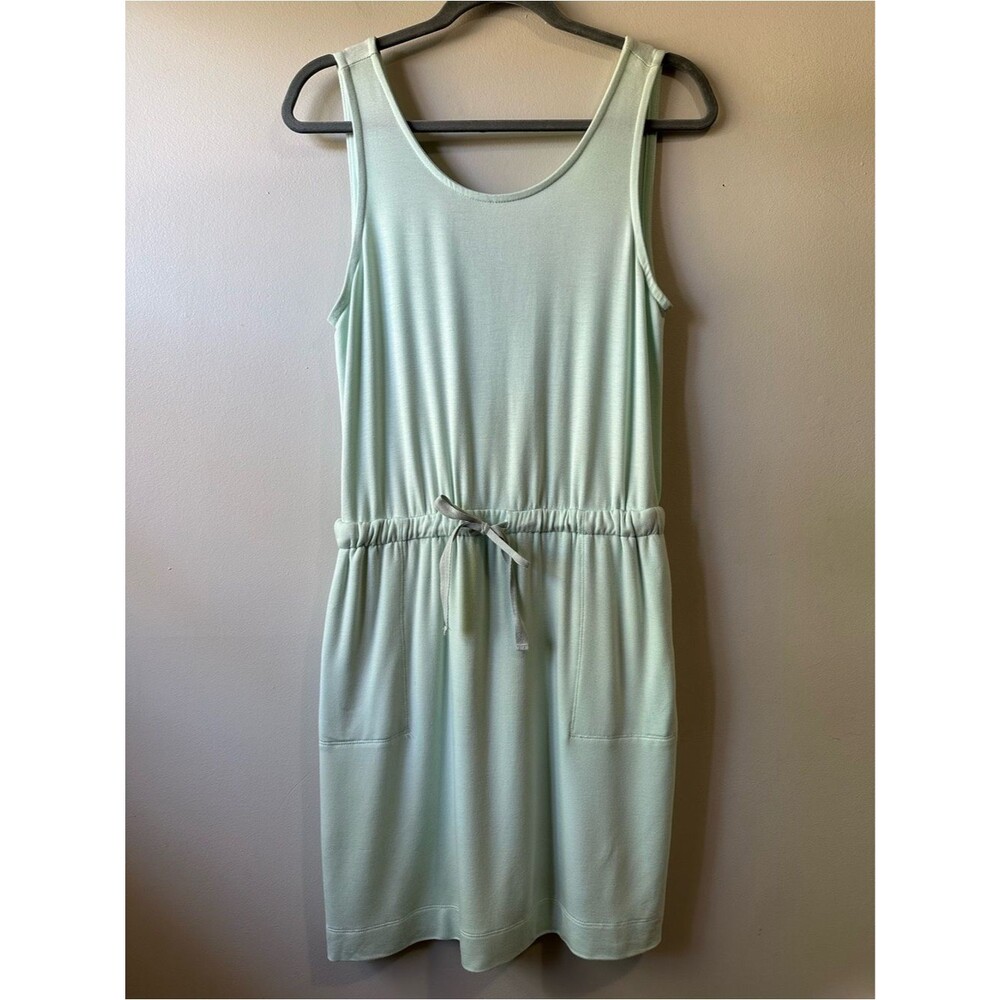 Lou & Grey Mint Signaturesoft Lite Crossover Sleeveless Drawstring Dress Size S